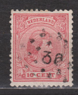 NVPH Nederland Netherlands Pays Bas Niederlande Holanda 37 CANCEL ENSCHEDE Puntstempel 36 ; Wilhelmina 1891 - Usados