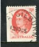 AUSTRALIA - 1963  5d  QUEEN ELISABETH  RED  IMPERF LEFT BOTTOM  FINE USED - Used Stamps