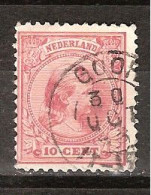 NVPH Nederland Netherlands Pays Bas Niederlande Holanda 37 CANCEL GOOR Kleinrond ; Wilhelmina 1891 - Usados