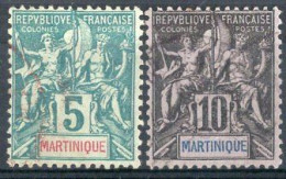 Martinique Timbres-poste N°34 & 35 Oblitérés TB Cote : 4€25 - Oblitérés