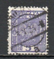 Poland, 1933, State Coat Of Arms, 5gr/Violet, USED - Used Stamps