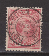 NVPH Nederland Netherlands Pays Bas Niederlande Holanda 37 CANCEL ROTTERDAM Kleinrond ; Wilhelmina 1891 - Used Stamps