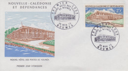 Enveloppe FDC  1er Jour   NOUVELLE CALEDONIE    Nouvel   Hôtel   Des   Postes    De   NOUMEA    1972 - FDC