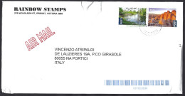 Australia Sp 2024 Sp Air Mail To Italy 2 Val - Briefe U. Dokumente