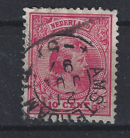 NVPH Nederland Netherlands Pays Bas Niederlande Holanda 37 CANCEL AMSTERDAM Kleinrond ; Wilhelmina 1891 - Used Stamps