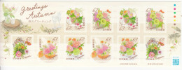 2021 Japan Greetings Autumn Flowers Fleurs Miniature Sheet Of 10 MNH @ BELOW FACE VALUE - Ongebruikt