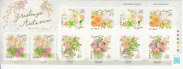 2021 Japan Greetings Autumn Flowers Fleurs Miniature Sheet Of 10 MNH @ BELOW FACE VALUE - Nuovi