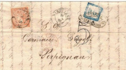 ESPAGNE VIEILLE LETTRE DE 1866 - Storia Postale