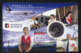 MACAO Block 128, Bl.128 Mnh - Air Macau, Flugzeug, Plane, Avion - MACAU - Blocs-feuillets