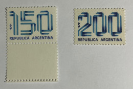 Argentina 1979/82 Cintas Con Complemento Abajo, Mate Fosf., GJ 1860ACJ, 1862, S 1204, 1206, MNH. - Ongebruikt