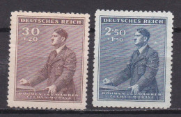 BOHEMIA, 1942, Light Hinged Stamps, Hitler Birthday , Michel Numbers 85=88 ,Scannr. 13431 , 2 Values Only - Gebruikt