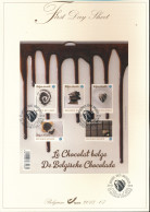FDS - LE CHOCOLAT BELGE - DE BELGISCHE CHOCOLADE      First Day Sheet - 1999-2010