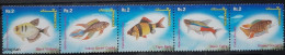 Pakistan 2004, National Philatelic Exhibition Lahore 2004 - Fishes, MNH Stamps Strip - Pakistan
