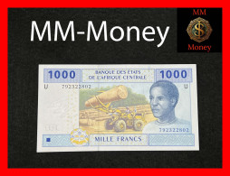 CENTRAL AFRICAN STATES  "U"  CAMEROUN 1.000 1000 Francs 2002  P. 207 U  *paper Note*  UNC - Estados Centroafricanos