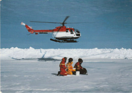 Germany Arctic Heli Flight From Arktika To Polarstern 21.07.1998 Postcard (JS162B) - Polar Flights