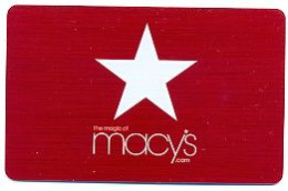 Macy's, U.S.A., Carte Cadeau Pour Collection, Sans Valeur # Macys-121 - Gift And Loyalty Cards