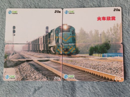 CHINA - TRAIN-003 - PUZZLE SET OF 4 CARDS - Chine