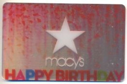 Macy's, U.S.A., Carte Cadeau Pour Collection, Sans Valeur # Macys-122 - Treuekarten