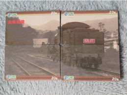 CHINA - TRAIN-005 - PUZZLE SET OF 4 CARDS - China