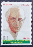 Pakistan 2012, Muhammad Luthfullah Khan, MNH Single Stamp - Pakistan