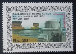 Pakistan 2021, Inauguration Of 1100MW Karachi Nuclear Power Plant, MNH Single Stamp - Pakistan