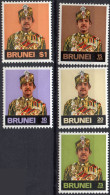 BRUNEI/1974-5/MNH/SC#199a, 205a, 206a, 197-8/ SULTAN HASSANAI BOLKIAH / PARTIAL SET - Brunei (...-1984)