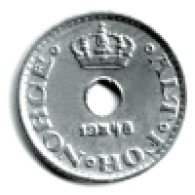 NORVEGE / 10 ORE / 1948 / 1.46 G : 15 Mm - Norway