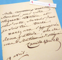 ● L.A.S Camille DOUCET Poète Académicien Né à Paris En 1812 - Billet Lettre Autographe - Scrittori