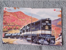 CHINA - TRAIN-018 - PUZZLE SET OF 4 CARDS - Chine