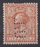 Grande Bretagne - 1911 - 1935 -  George  V  -  Y&T N °  146  Perforé  U  L - Perfin