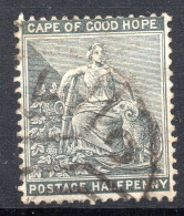 CAPE OF GOOD HOPE/1886/USED/SC#41/HOPE SEATED / 1/2p GRAY BLACK - Kap Der Guten Hoffnung (1853-1904)