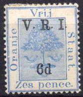 ORANGE RIVER COLONY/1900-01/MH/SC#51d/ ORANGE TREE / SURCHARGED / ISSUED UNDER BRITHISH OCUPATION  / 6p ON 6p ULTRA - Estado Libre De Orange (1868-1909)