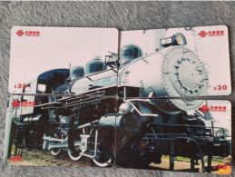 CHINA - TRAIN-028 - PUZZLE SET OF 4 CARDS - Chine