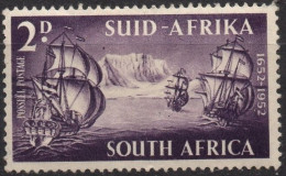 SOUTH AFRICA/1952/MH/SC#117/ 300TH. ANNIV. OF THE LANDING OF JAN VAN RIEBEECK / 2p / SHIPS / HISTORICAL MOMENTS - Nuevos