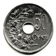 BELGIE - BELGIQUE / 50 CENTIMES / 1918 / ZINC / 4.96 G / 24 Mm - 50 Centimes