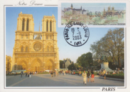 Carte  Maximum   FRANCE   Vignette  LISA    Salon  Philatélique  D'  AUTOMNE    PARIS   2003 - 1999-2009 Illustrated Franking Labels