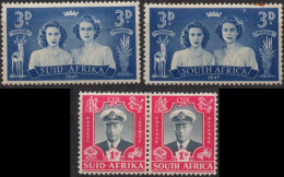 SOUTH AFRICA/1947/MH/SC#103, 105a, 105B/ KING GEORGE VI / BRITISH ROYAL FAMILY VISIT /PARTIAL SET / 3p ARE MNH SINGLES ( - Nuovi