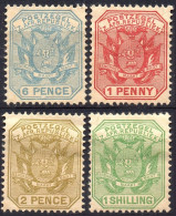 TRANSVAAL/1895-6/MH/SC#155-6, 158-9/ COAT OF ARMS /SURCHARGED / PARTIAL SET - Transvaal (1870-1909)
