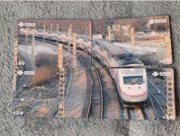 CHINA - TRAIN-034 - PUZZLE SET OF 4 CARDS - China