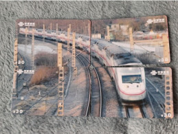 CHINA - TRAIN-034 - PUZZLE SET OF 4 CARDS - Chine