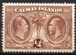 CAYMAN ISLAND/1932/MNH/SC#69/ CENT. OF FORMATION CAYMAN IS. ASSEMBLY/ KING WILLIAM IV & GEORGE VI/ 1/4p - Cayman (Isole)
