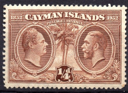 CAYMAN ISLAND/1932/MNH/SC#69/ CENT. OF FORMATION CAYMAN IS. ASSEMBLY/ KING WILLIAM IV & GEORGE VI/ 1/4p - Cayman Islands