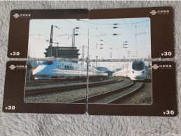 CHINA - TRAIN-035 - PUZZLE SET OF 4 CARDS - China