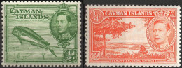 CAYMAN ISLAND/1938-42/MH/SC#100-1/KING GEORGE VI / KGVI / SHORT SET - Cayman (Isole)