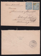 Colombia 1894 Cover COLON Panama X ELBERFELD Germany Via France Paquebot LIGNE A N° 2 - Colombia