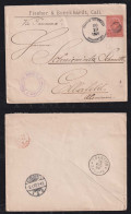 Colombia 1896 Cover BUENAVENTURA X ELBERFELD Germany Via PANAMA Via LONDON - Colombia