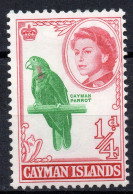 CAYMAN ISLAND/1962/MH/SC#153/QUEEN ELIZABETH II  /QEII / 1/4p CAYMAN PARROT - Cayman (Isole)