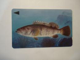 BAHRAIN   USED  CARDS  FISH FISHES  MARINE LIFE - Vissen