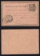 Colombia 1896 Stationery Postcard PANAMA X KÖLN Germany Via NEW YORK - Colombia