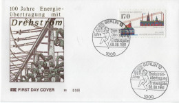 Germany Deutschland 1991 FDC 100 Jahre Energieubertragung Mit Drehstorm Energy Transmission With Rotating Storm, Berlin - 1991-2000